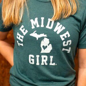 Midwest Girl Michigan Green (MSU VIBE) T-shirt - SO SOFT!